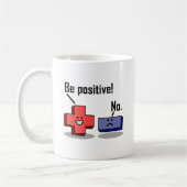 Mug Humoristique Sois Positif (Gauche)