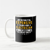 Mug Humorous Electrician Pun Funny Electrician Technic (Gauche)
