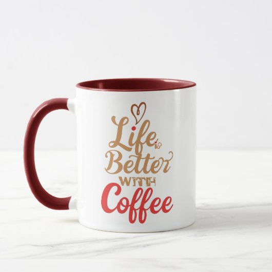 Mug Humorous Morning Caffeine Slogan (Gauche)