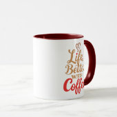 Mug Humorous Morning Caffeine Slogan (Devant droit)