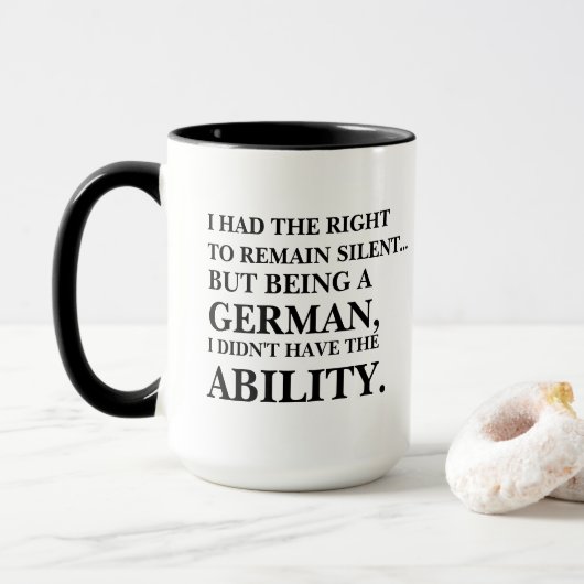 Mug Humour ALLEMAND (Avec donut)