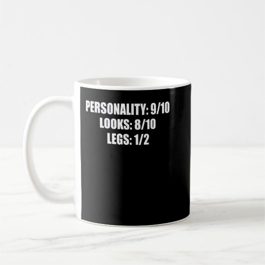 Mug Humour amputé de jambe Drôle cadeau amputation  (Gauche)