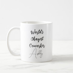 Mug Humour amusant de texte personnalisé Coworker le p