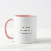 Mug Humour amusant Devis Dumpster Fire Funny Café (Gauche)