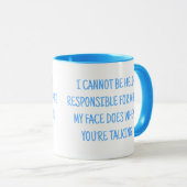 Mug Humour bleu clair et blanc | Funny Sarcastique (Devant droit)