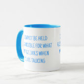 Mug Humour bleu clair et blanc | Funny Sarcastique (Devant gauche)