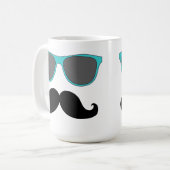 Mug Humour bleu noir de lunettes de soleil de (Devant gauche)
