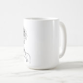 Mug Humour Café | Café, Caféine, Répéter (Devant droit)