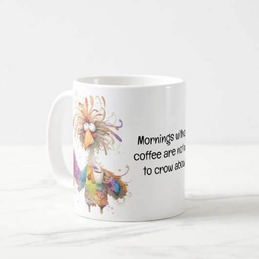 Mug Humour café coq biscuit (Devant gauche)