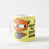 Mug HUMOUR CAFÉ DIT Cat-caricature mou (Devant gauche)