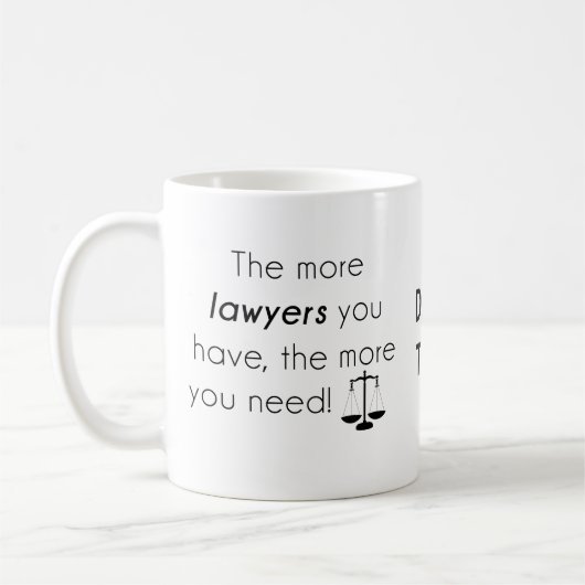 Mug Humour d'avocat (Gauche)