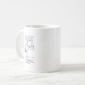 Mug Humour de bibliothécaire, client parlant du temps (Devant gauche)