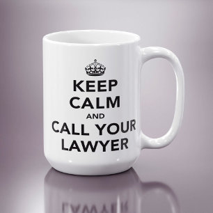 Mug Humour de bureau de juriste Gardez votre calme