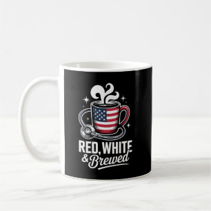 Mug Humour de café Patriotique brassé Blanc Rouge