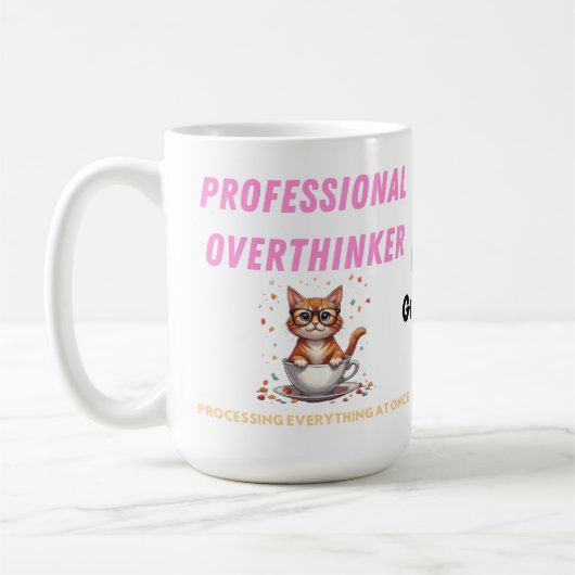 Mug Humour de chat identifiable pour les surpenseurs p (Gauche)