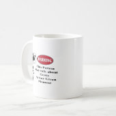 Mug HUMOUR de chèvre | Avertissement de chèvre 2 (Devant gauche)