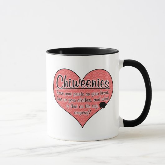 Mug Humour de chien d'empreintes de pattes de (Droite)