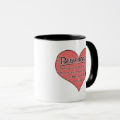 Mug Humour de chien d'empreintes de pattes de (Devant droit)