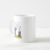 Mug Humour de dessin de santé et de sécurité (Devant gauche)