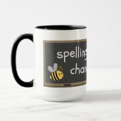 Mug Humour de faute d'orthographe de Champeon de (Gauche)