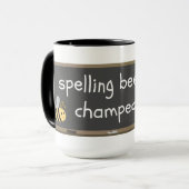 Mug Humour de faute d'orthographe de Champeon de (Devant gauche)