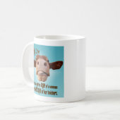 Mug Humour de la vieillesse, Vache Cheeky, Forme Knick (Devant gauche)