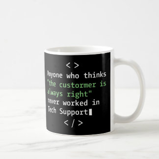 Mug Humour de l'assistance technique pour le service c
