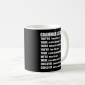 Mug Humour de leçon de grammaire d'Effin ils sont (Devant droit)