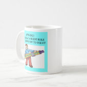 Mug humour de maths de règle à calcul, humour de maths (Devant gauche)