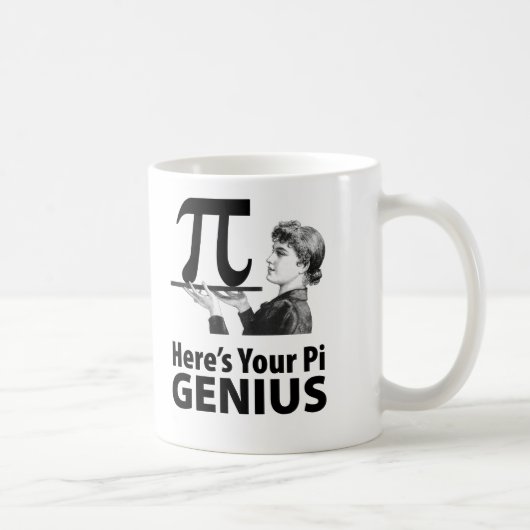 Mug Humour de nombre de pi (Droite)