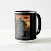 Mug Humour de pierre gravée d'Halloween "Alotta B. Loo (Devant droit)
