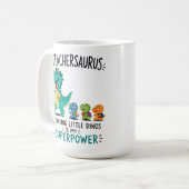 Mug Humour de professeur Teachersaurus avec de petits (Devant gauche)