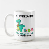 Mug Humour de professeur Teachersaurus avec de petits (Gauche)