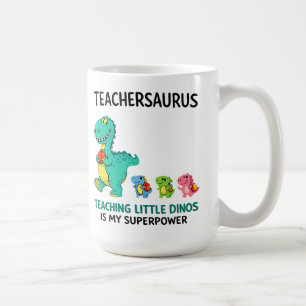 Mug Humour de professeur Teachersaurus avec de petits