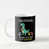 Mug Humour de professeur Teachersaurus avec de petits (Gauche)