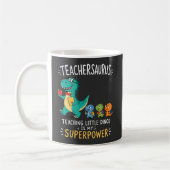 Mug Humour de professeur Teachersaurus avec de petits (Gauche)