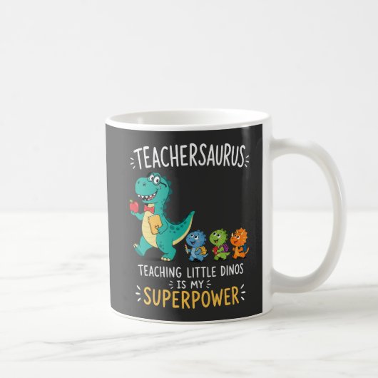 Mug Humour de professeur Teachersaurus avec de petits (Droite)
