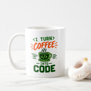 Mug Humour de programmeur informatique Je transforme l