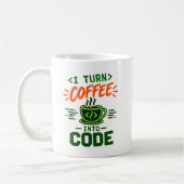Mug Humour de programmeur informatique Je transforme l (Gauche)