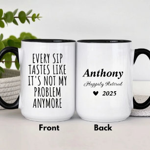 Mug Humour de retraite personnalisé drôle