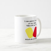 Mug Humour de soccer jaune ou rouge (Devant droit)