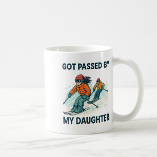 Mug Humour de sport en famille J'ai été dépassé en ski