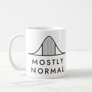 Mug Humour de Statistiques Courbe en Cloche Plutôt Nor