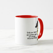 Mug Humour de stupidité (Devant droit)