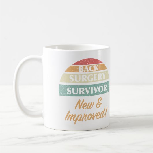 Mug Humour de survivant d'opération du dos (Gauche)