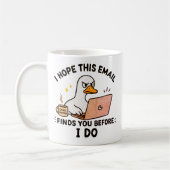 Mug Humour de Travail avec un Canard (Gauche)