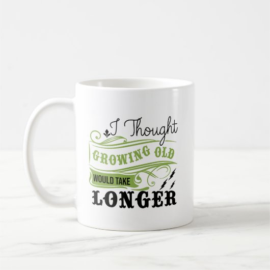 Mug Humour de vieillissement actif (Gauche)