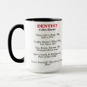 Mug Humour Dentist Café (Gauche)