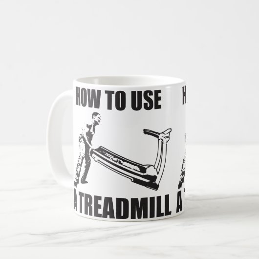 Mug Humour d'entraînement - Comment utiliser un tapis  (Devant gauche)