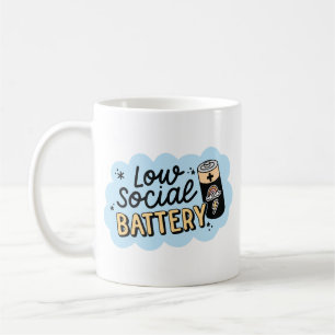 Mug Humour d'introverti à faible batterie sociale